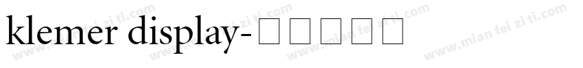 klemer display字体转换